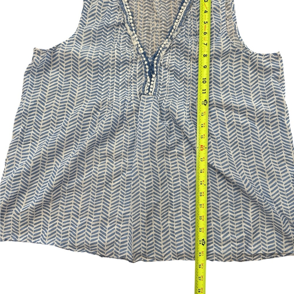 Vineyard Vines Women’s Blue & White Tank Top Style Blouse‎ Thin Loose Fitting - Picture 5 of 8